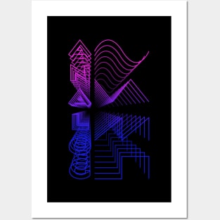 Analog Waveform Digital Analog Design Modular Gift Posters and Art